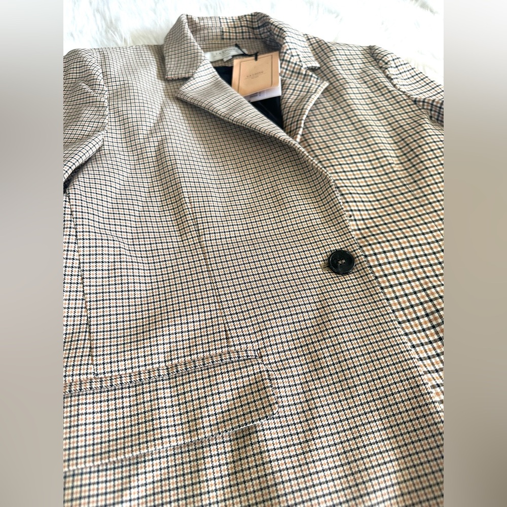 La Ligne Plaid Print Blazer NWT Size 14 & 10 - Picture 7 of 14